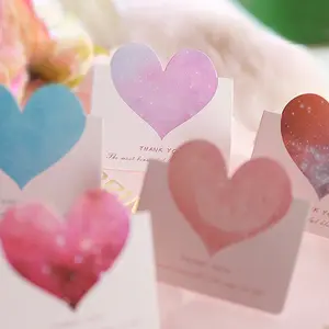 Biglietti d'auguri di san valentino 3d per festa di compleanno in carta regalo a forma di cuore