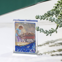 Cadre acrylique liquide scintillant avec confettis pour photos Fujifilm Instax Mini – Décoration de bureau et support photo