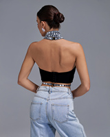 Ocstrade Ropa Mujer Débardeur Femme Argent Diamant Haut Court Top Accepter Personnalisé Débardeurs Femme Paillettes Gilet Sans Manches Sexy Y2K