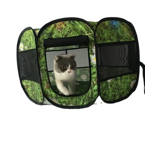 Recinto per Animali Domestici, Tenda per Cani con Copertura Parasole Rimovibile, Sicuro e Moderno in Oxford con Chiusura a Cerniera, Letto Portatile - Product Image 2