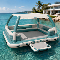 Grande plateforme flottante gonflable pour les activités nautiques commerciales, quai stable pour la plage et le lac