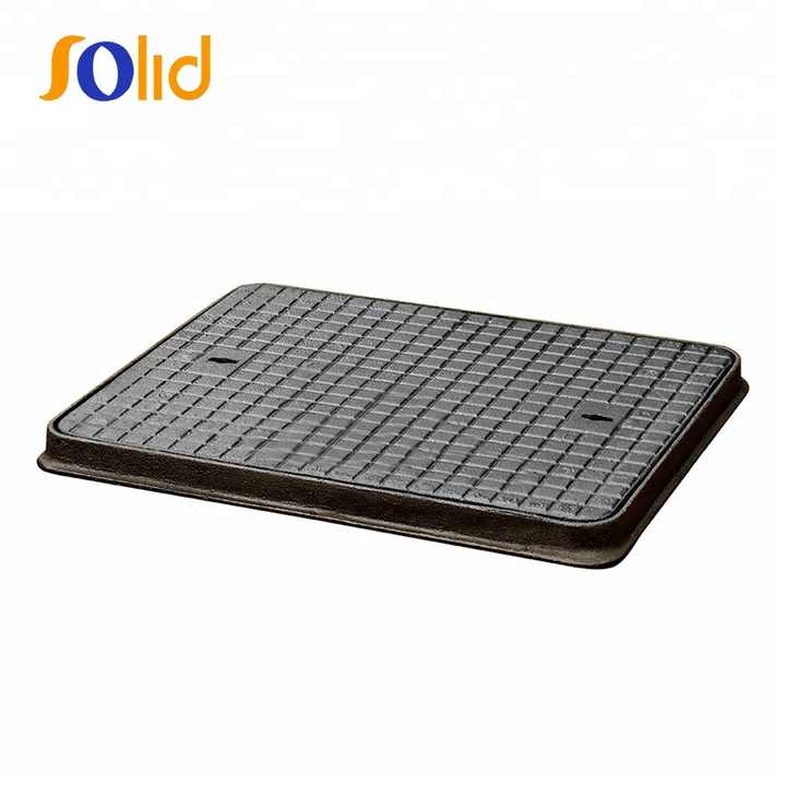 EN124 A15 Ductile Iron Casting Single Seal Square Manhole Covers And Frames With Lock