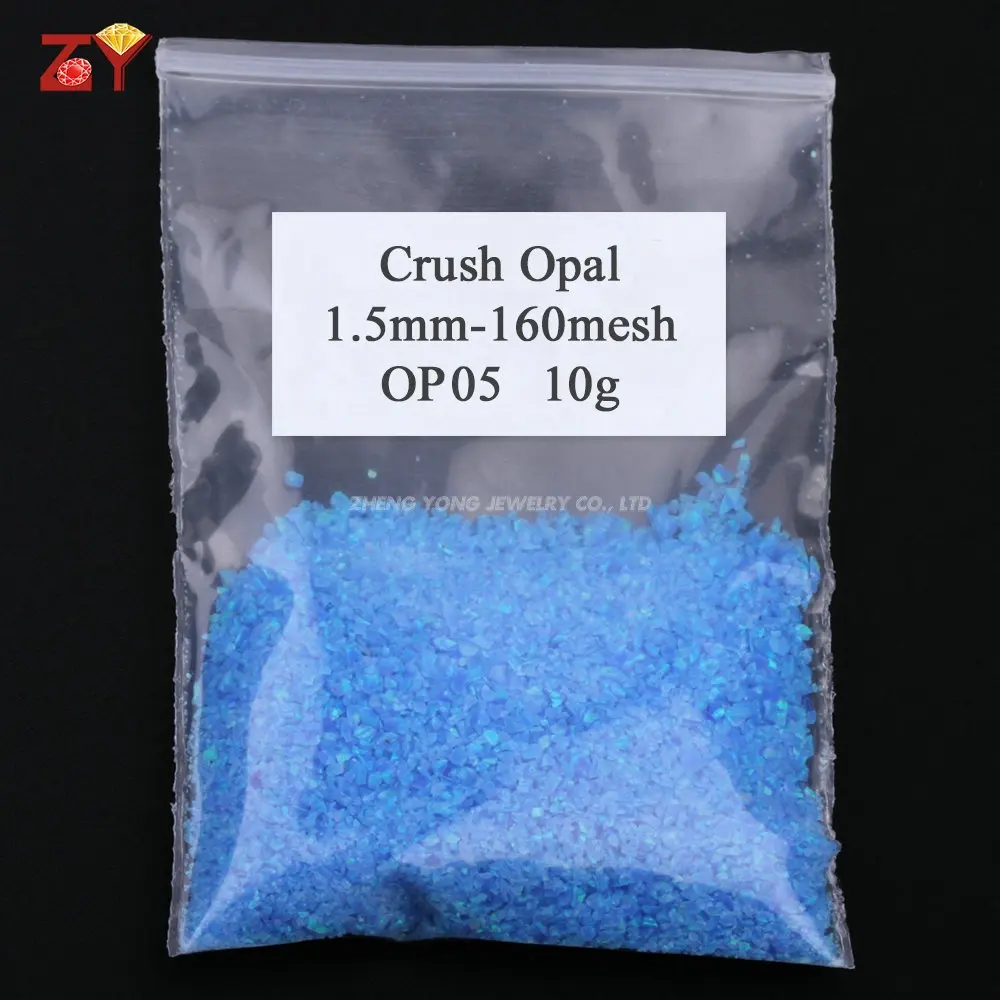 MOQ 5 Grams Each Size Each Color Wholesale Opal Crush/Synthetic Opal Chip/1.5mm 160mesh Opal