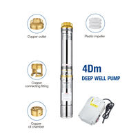 Pompe submersible à puits profond en acier inoxydable DAYUAN, triphasée 380V, pour l'irrigation des fermes