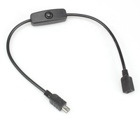 Cable de extensión mini USB macho a hembra personalizado con interruptor para control de potencia del ventilador de la lámpara