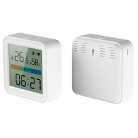 LEDEAST TH08B Hygromètre intelligent Wifi Horloge numérique Intérieur Chambre LCD Thermomètre numérique électronique Hygromètre numérique