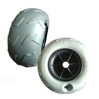 Pneus et roues de ballon pneumatiques chauds de 10 pouces en polypropylène polyuréthane en caoutchouc durable en grande vente pour chariot de plage