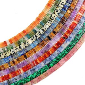 Mini Cuentas Tila de Piedra con Doble Agujero de 2*5 mm, Cristal Sanador, Piedras Preciosas Sueltas para la Fabricación de Joyas - Product Image 1