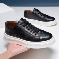Nouvelles baskets de luxe en cuir véritable italien de haute qualité pour femmes grandes tailles 47 48 49 et hommes, avec semelle rehaussante, de marque tendance