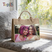 Sac de courses vierge en toile TC 380g avec poignée pour impression par transfert thermique DIY