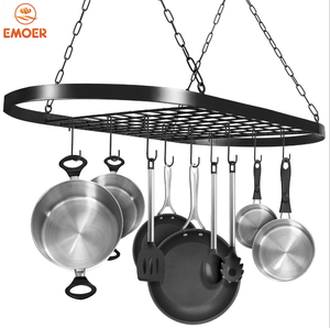 <span class=keywords><strong>EMOER</strong></span> Support de pot suspendu réglable en fer créatif avec crochets - Product Image 3