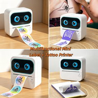 Mini imprimante d'étiquettes portable sans encre 2-en-1, fonction d'étiquetage multi-tailles, sans fil, pour 203 dpi, batterie 1200 mAh, 1 an de garantie