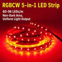 Bakır LED Şerit Işık DC 12V RGBW 60 LED'li Kısılabilir Wi-Fi Uzaktan Kumandalı IP20 Ra80 3 Yıl Garantili Oyun Odaları İçin