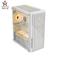 Boîtier d'ordinateur de jeu M-ATX en alliage d'aluminium avec ventilateurs de refroidissement RGB personnalisés OEM et bandes lumineuses LED