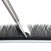 GLAMLASH Y YY Cheveux synthétiques en forme de W Extension de cils longs naturels doux tissés à la main Faux cils de volume préfabriqués