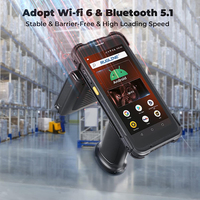 Escáner de Código de Barras Portátil Android 13 de 5.5 Pulgadas, Terminal de Procesamiento de Datos Portátil para Recopilación de Información de Etiquetas RFID