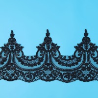 Vente en gros 24cm Original blanc noir or dentelle paillettes couvre-chef de mariée accessoire de bricolage