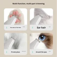 Tondeuse à poils pour animaux de compagnie de luxe en ABS et acier inoxydable, aspirateur silencieux, tondeuse électrique 2-en-1, kit de toilettage avec gants pour chats