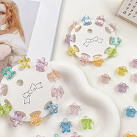 Grosir 10 Buah Set Jepit Rambut Mini Anak Resin Bunga Buatan Tangan Warna Jelly Glitter Manis Lucu Aksesoris Rambut