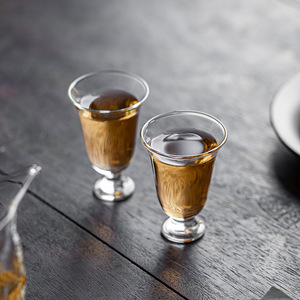 Transparent Glass Stemmed <b>Teacup</b> Bell Shaped For Kung Fu Tea Ceremony Green Tea Tasting Cup Without Lid Dehua County Origin - Product Image 3
