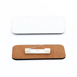 Qualisub Cá Nhân 3*1.5Inch Mdf Pin Phù Hiệu Thăng Hoa Thẻ Tên Thăng Hoa Pin Phù Hiệu DIY Thiết Kế Gỗ Pin Huy Hiệu - Product Image 1