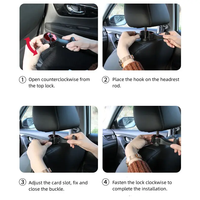 Crochet de voiture multifonctionnel créatif pour appuie-tête arrière, support de téléphone portable pour voiture, accessoires automobiles