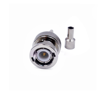 Connecteur coaxial RF en cuivre droit mâle BNC 50 ohms, prix d'usine