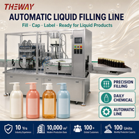 Machine de remplissage automatique professionnelle à 8 têtes, ligne de production de bouteilles à piston linéaire pour huile, shampoing, cosmétiques, usine certifiée CE