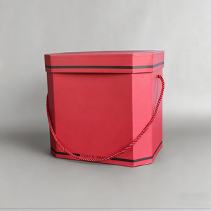 Vente en gros de grandes boîtes cadeaux rouges à <span class=keywords><strong>cylindre</strong></span> rond Offre Spéciale de luxe personnalisées emballages en carton pour fleurs - Product Image 6
