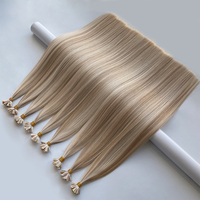 Extensions de cheveux en kératine pré-collées K-Tip 2026, cheveux humains Remy plats de qualité K