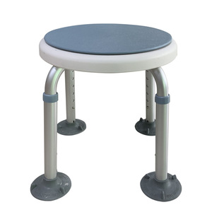 Aluminum Alloy Swivel <b>Stool</b> Height Adjustable Non Slip <b>Bathroom</b> Shower Chair For Elderly And Pregnant Women - Product Image 4