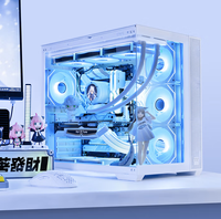 Caja de ordenador de Torre completa personalizada, caja de Metal 360 con refrigeración por agua, vista al mar, soporte para habitación, caja de personaje de Anime