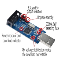 Programador AVR USBASP USBISP Oficial, USB ISP USB ASP ATMEGA8 ATMEGA128 Compatible con Win7 64 51