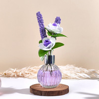 Diffuseur d'ambiance aux fleurs séchées, ensemble diffuseur à bâtonnets d'huiles essentielles, parfum d'ambiance sans flamme 50ML, diffuseurs d'arômes