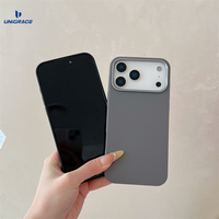 Coque de téléphone portable ultra-fine en TPU souple à texture cuir motif litchi UNIGRACE pour iPhone 17 16 15 14 13 Pro Max 16 Plus