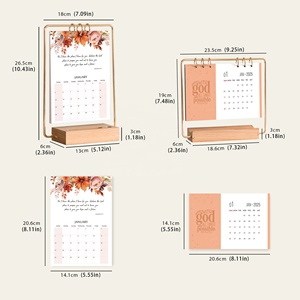 Nouvel arrivage personnalisé 52 semaines de calendrier en papier pour bureau laitier Agenda chrétien inspirant calendriers de table en bois avec autocollants - Product Image 6