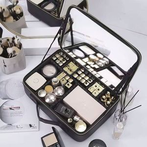 Free Sample Polyester Travel Cosmetic Organizer Brush <b>Holder</b> Waterproof <b>Makeup</b> with compartments Artist Storage Box <b>Makeup</b> Bags - Product Image 4