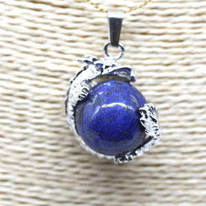 <span class=keywords><strong>จ</strong></span>ี้ <span class=keywords><strong>Lapis</strong></span> Lazuli ธรรมชาติลูกปัดกลม16มม. พร้อมจี้รูปกรงเล็บมังกรสำห<span class=keywords><strong>รั</strong></span>บเครื่องประดับสร้อยคอ - Product Image 2