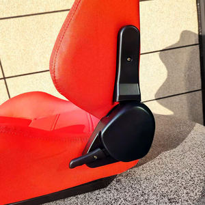 Sedile da Corsa Universale RE03 RECARO in Pelle Scamosciata Nera con Cuciture Rosse, Sedile Sportivo a Doppia Guida per Auto e Gaming - Product Image 5