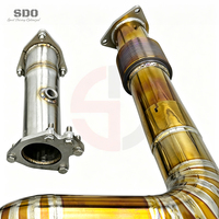 Échappement complet SDO de luxe en titane doré brûlé pour Chevrolet Corvette C8 Stingray Z51 6.2L 2020-2026 avec downpipe droit