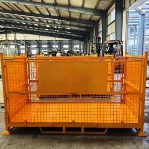 Chất Lượng Cao Nhiệm Vụ Nặng Nề Dây Thép Lưới Container Công Nghiệp Gấp Dây Lưới Hộp Bền Có Thể Xếp Chồng <span class=keywords><strong>Pallet</strong></span> Đóng Gói OEM Nhà Cung Cấp - Product Image 2