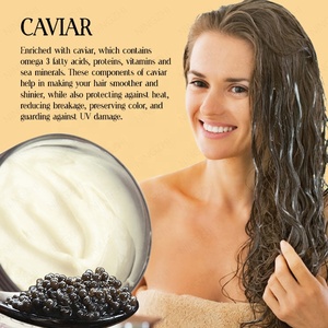 Masque capillaire au caviar <span class=keywords><strong>en</strong></span> marque propre, reconstitue les cheveux secs, abîmés et rêches avec de l'extrait de caviar et de l'<span class=keywords><strong>huile</strong></span> <span class=keywords><strong>d</strong></span>'<span class=keywords><strong>olive</strong></span> - Product Image 4