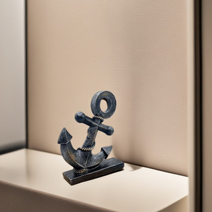 Ancla de resina de estilo Vintage, artesanía de resina mediterránea, accesorios de exhibición, restaurante familiar, Bar, decoración de Navidad - Product Image 4