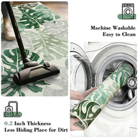 Tapis d'intérieur lavable vert sauge à poils ras en fausse laine, doux et antidérapant, pour chambre à coucher, salon et entrée