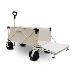 Chariot de plage pliable robuste HRF Factory Table, chariot utilitaire pliable avec hayon ouvert, roues tout-terrain - Product Image 1