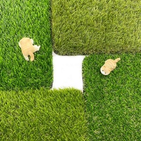 Karpet Rumput Buatan Warna Zaitun Kustom Pabrik Hanwei, Kepadatan 15-60mm, Rumput Sintetis PP Berkualitas Tinggi untuk Olahraga Sepak Bola