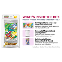 Coffret Complet Pokémon 30ème Anniversaire Vol 1 2 3 Premiers Partenaires et Boîte de Boosters Célébration Édition SC Master Case