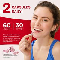 Capsules de Betterave 1200mg Capsules de Poudre de Betterave pour Adultes Compléments Antioxydants Naturels Capsules Végétaliennes Sans Produits Laitiers