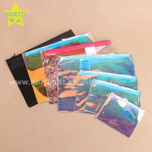 Sac de cosmétique en plastique PVC, LOGO personnalisé, avec fermeture à glissière, pochette de courrier, de cœur, 50 unité<span class=keywords><strong>s</strong></span> - Product Image 4