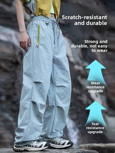 Pantalon de sport pour <span class=keywords><strong>femme</strong></span> haut de gamme gris foncé, coupe ample, séchage rapide, protection solaire, idéal pour la randonnée et le <span class=keywords><strong>trekking</strong></span> en extérieur, nouvelle collection 2025 - Product Image 2